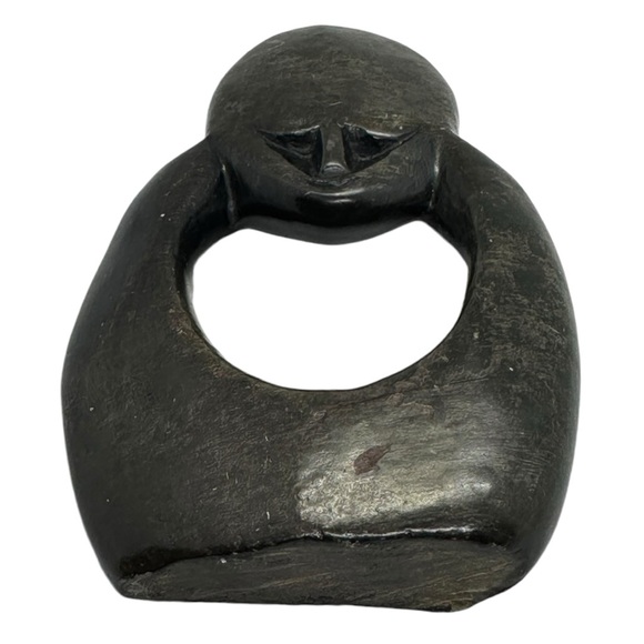 Vintage Shona Zimbabwe Hand Carved Stone Figural Man Abstract - Picture 3 of 10